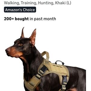 Khaki Dog Harness for Walking and Training